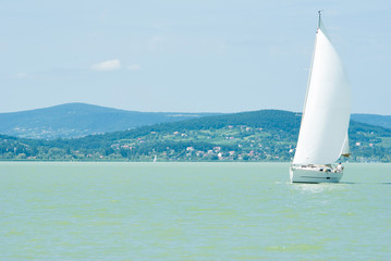 sail boat on the lake