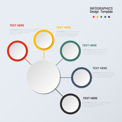 Poster - Five options or steps infographics. Vector business template for presentation and training.