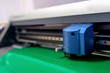 cutting machine stickers with soft-focus and over light in the background