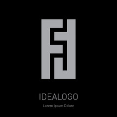 Poster - f and t initial logo. ft - vector design element or icon. initial monogram logotype.