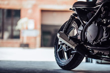 Modern Black Motorcycle