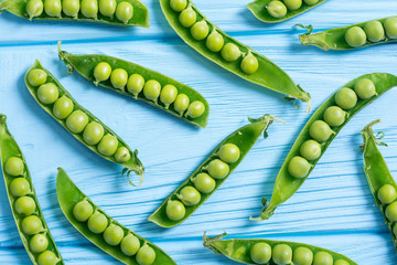 Wall Mural - Photo of Green pea texture