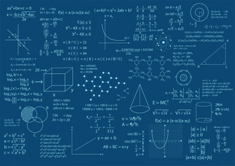 Sticker - math formula background