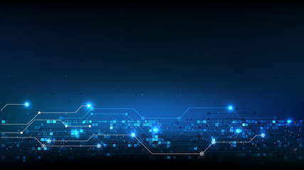 Poster - vector abstract background technology illustration communication data security