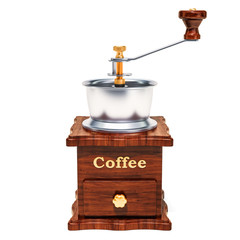 Poster - Manual coffee grinder, 3D rendering