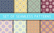 © Liudmyla - Seamless patterns. Collection of colored floral backgrounds
