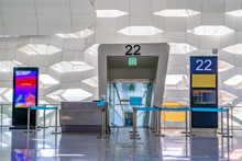 Interior View Of Airport Terminal