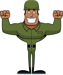 Cartoon Smiling Soldier