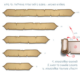 Wall Mural - Papyrus Tittle Tag Five Sizes - Arched Edges