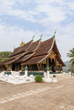 View Of The Buddhist Wat Xieng Thong Temple ("Temple Of The Golden City") In Luang Prabang, Laos.