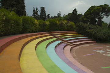 Colorful stage theatre