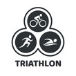 Triathlon event illustration