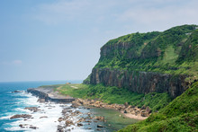 Sea Cliffs Of The Sea-eroded Terrain Of Badouzi In Keelung, Taiwan.