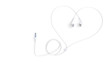 © oatintro - earphones white color wire heart shape
