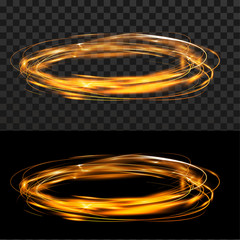 Wall Mural - Orange speed energy flowing wheel over checkered black background