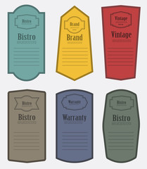 Poster - Set of vintage label vector illustration layout template design