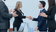 © ASDF - handshake business partners after discussion of the contract