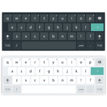 Mobile Keyboard For Smartphone. Two Keypad Template, Light And Dark. Vector Illustration