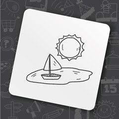 Canvas Print - doodle sail