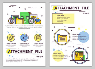 Canvas Print - vector line art file attachment poster template