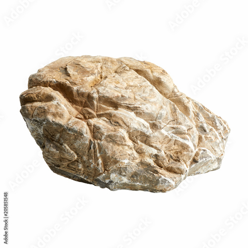 Fototapeta Rock stone isolated on white background