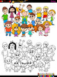 © Igor Zakowski - children characters group coloring book