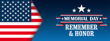 Header Memorial Day Honor USA Flag
