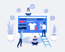 Online Shopping Design Concept.