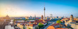 Leinwandbild Motiv Berlin Skyline mit Nikolaiviertel, Berliner Dom und Fernsehturm