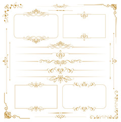 Wall Mural - vector calligraphic ornament set
