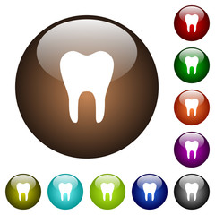 Sticker - Single tooth color glass buttons