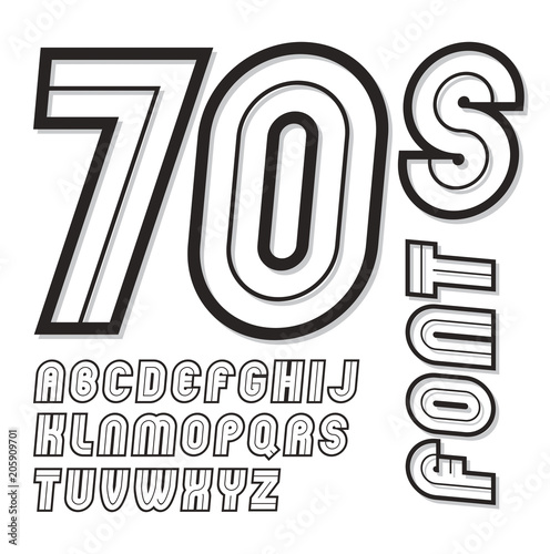 Vector vintage creative script, cool alphabet letters set, can be used