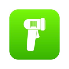 Poster - Barcode scanner icon digital green for any design isolated on white vector illustration