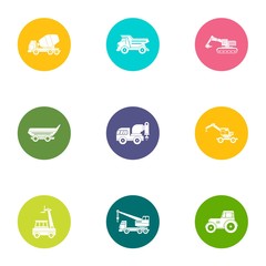 Poster - Operating personnel icons set. Flat set of 9 operating personnel vector icons for web isolated on white background