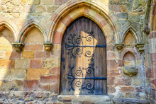 Medieval Doors In Bolton Abbey,North Yorkshire, Great Britain.