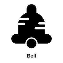 Poster - Bell icon vector sign and symbol isolated on white background