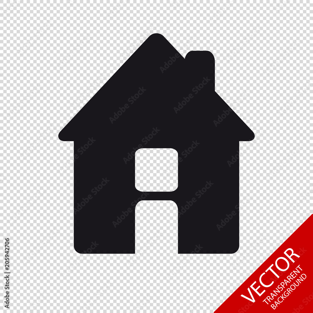 Wohnort Icon House Vektor Icon - Freigestellt auf transparentem Hintergrund Stock ...