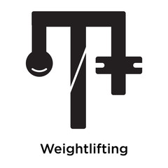 Wall Mural - Weightlifting icon vector sign and symbol isolated on white background