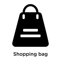 Wall Mural - Shopping bag icon vector sign and symbol isolated on white background