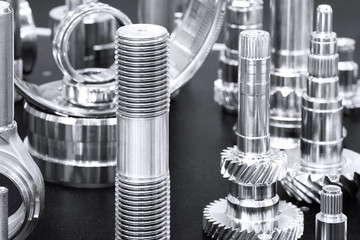 Poster - Many types of metal details industrial design background