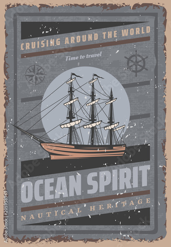 Vintage Colored Maritime Poster