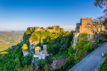 Sticker - Castello di Venere in Erice, Sicily, Italy