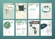 © PureSolution - Set of brochure and annual report cover design templates on the subject of nature, environment and organic products. Vector illustrations for flyer layout, marketing material, magazines, presentations