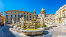 The Pretoria Fountain In Palermo, Sicily, Italy