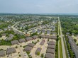 Beautiful aerial view of the Chicago suburb residential