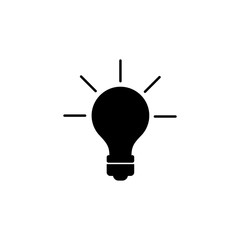 Poster - a burning light bulb icon. Element of web icon for mobile concept and web apps. Isolated a burning light bulb icon can be used for web and mobile