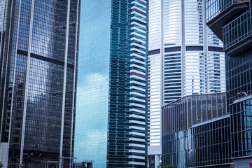 background of the glass modern office building