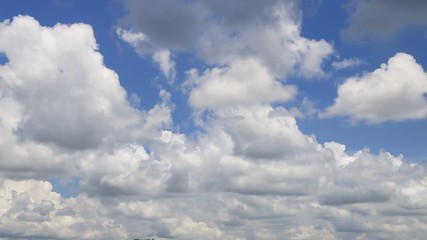 Wall Mural - Time lapse video full HD abstract blue sky in the morning sunlight landscape