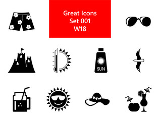 Sticker - Beach Icons Set