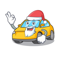 Sticker - Santa taxi character mascot style